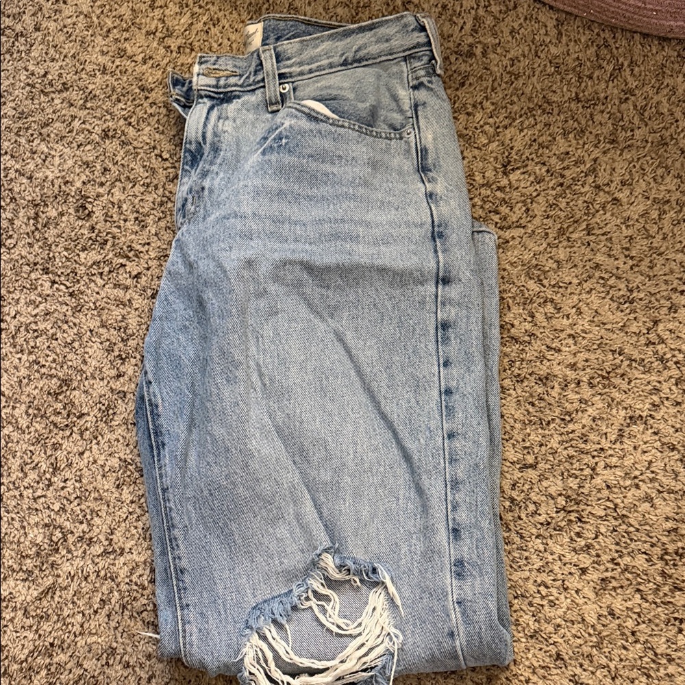 Universal Thread Light Blue Ripped Boyfriend Jeans - image 1